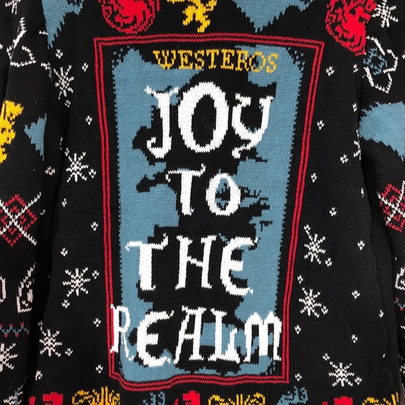 Game of Thrones “Joy to the Realm” Sweater, Sz S - Picture 3 of 5